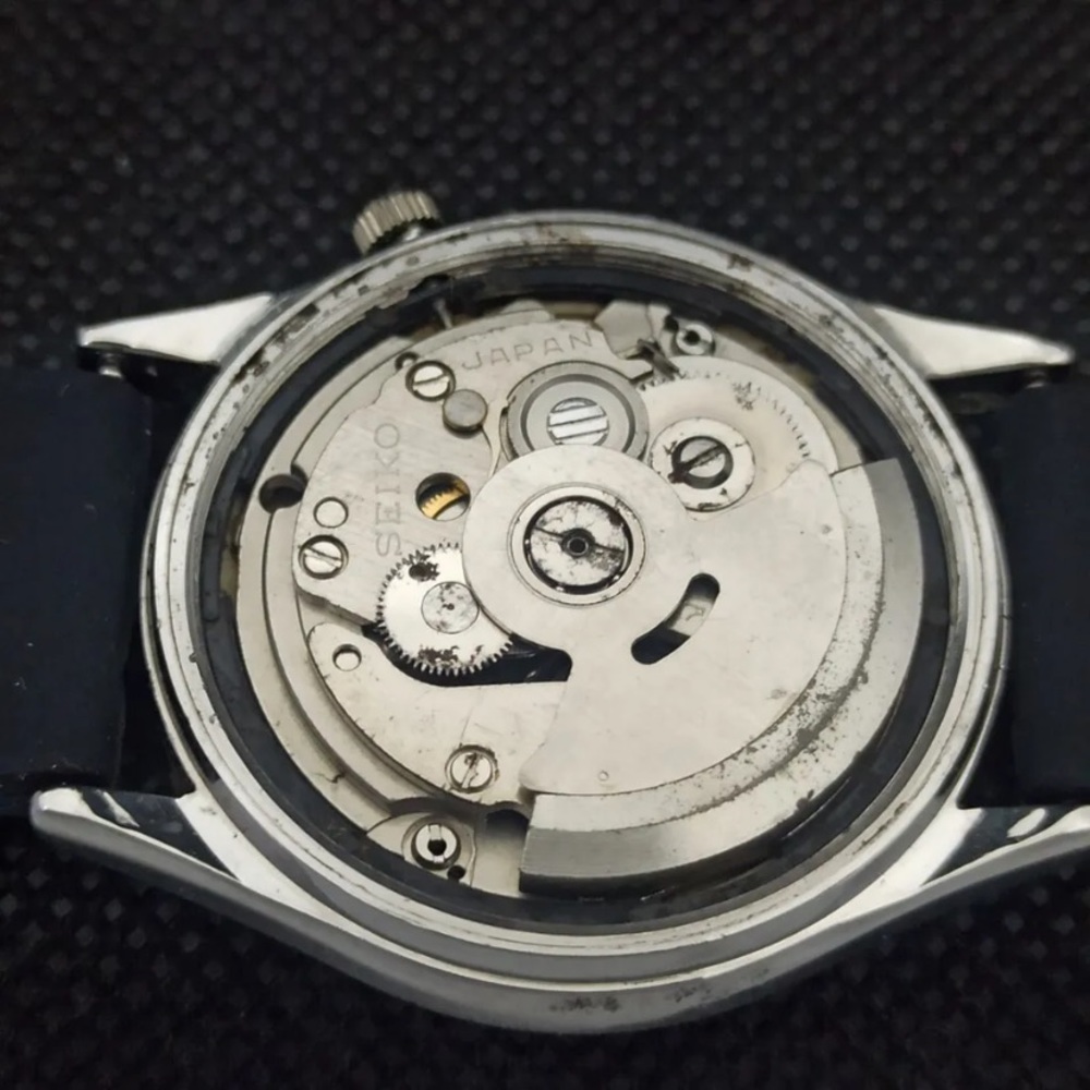 Vintage Automatic 70s Seiko 5 Mens Disney Blue Watch W/ Rubber Strap & Day Date - Picture 9 of 9